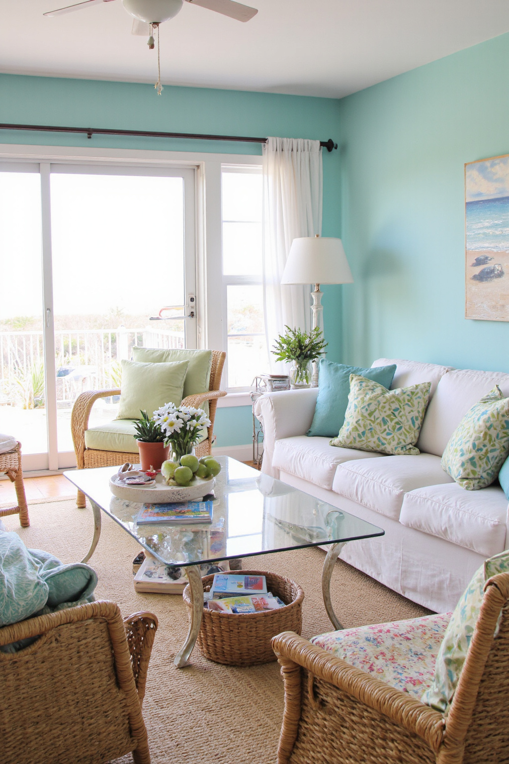 coastal casual living room, coastal cottage living room, coastal chic living room, beach decor living room, beach bungalow living room