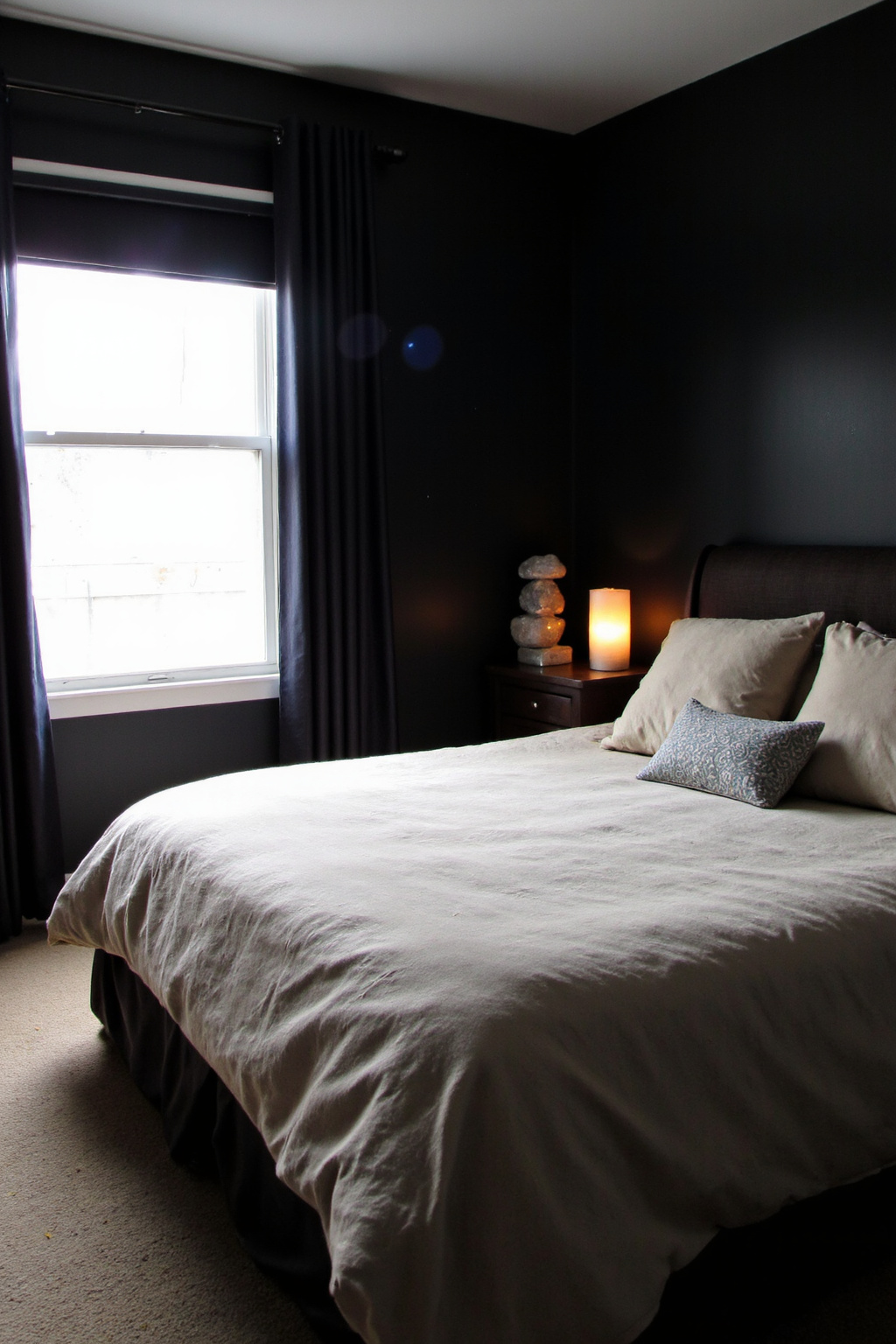 black bedroom decor, black walls bedroom, moody bedroom ideas, dark moody bedroom, dark bedroom aesthetic