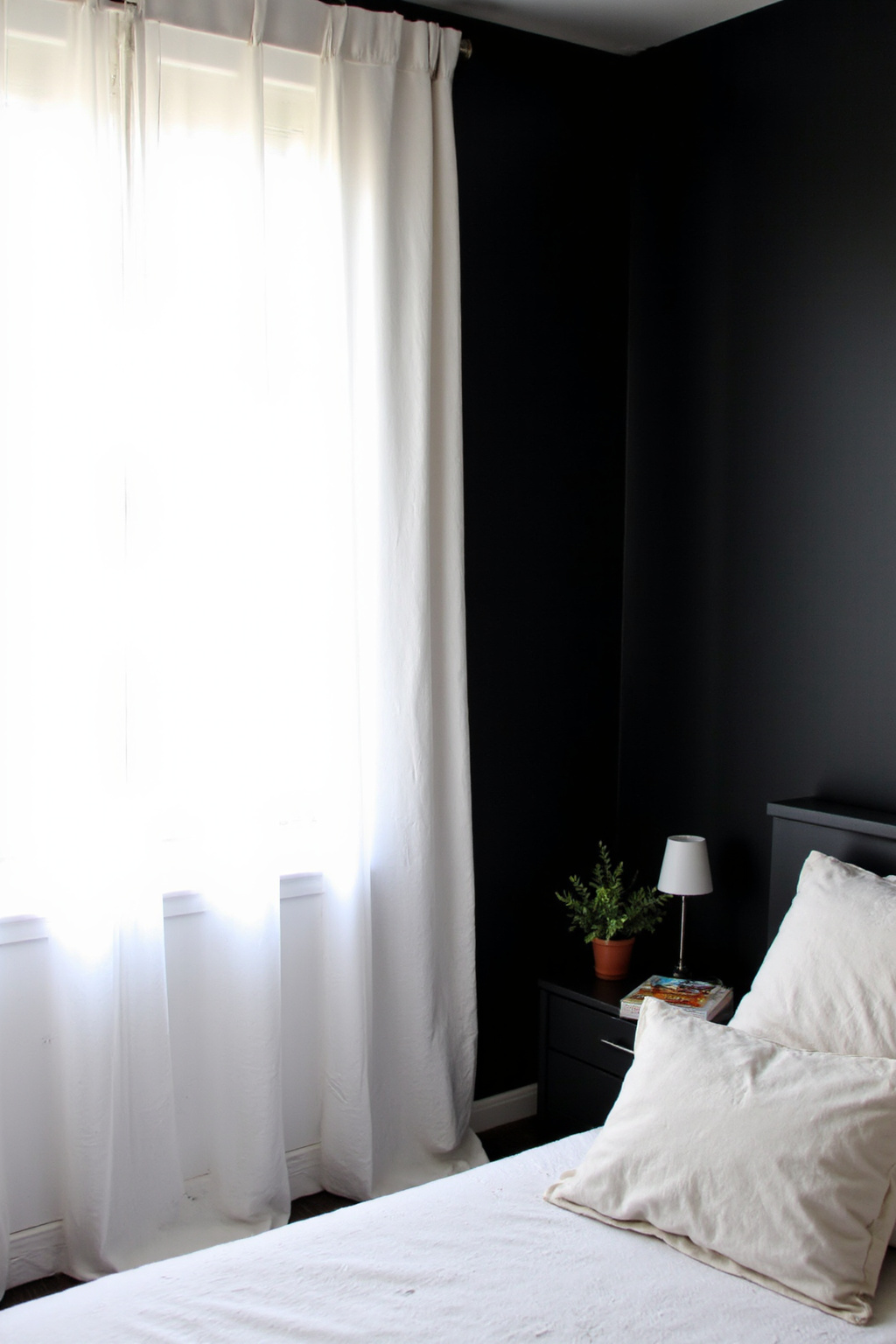black bedroom ideas, black bedroom decor, dark grey bedroom aesthetic, neutral black bedroom ideas, black rooms ideas