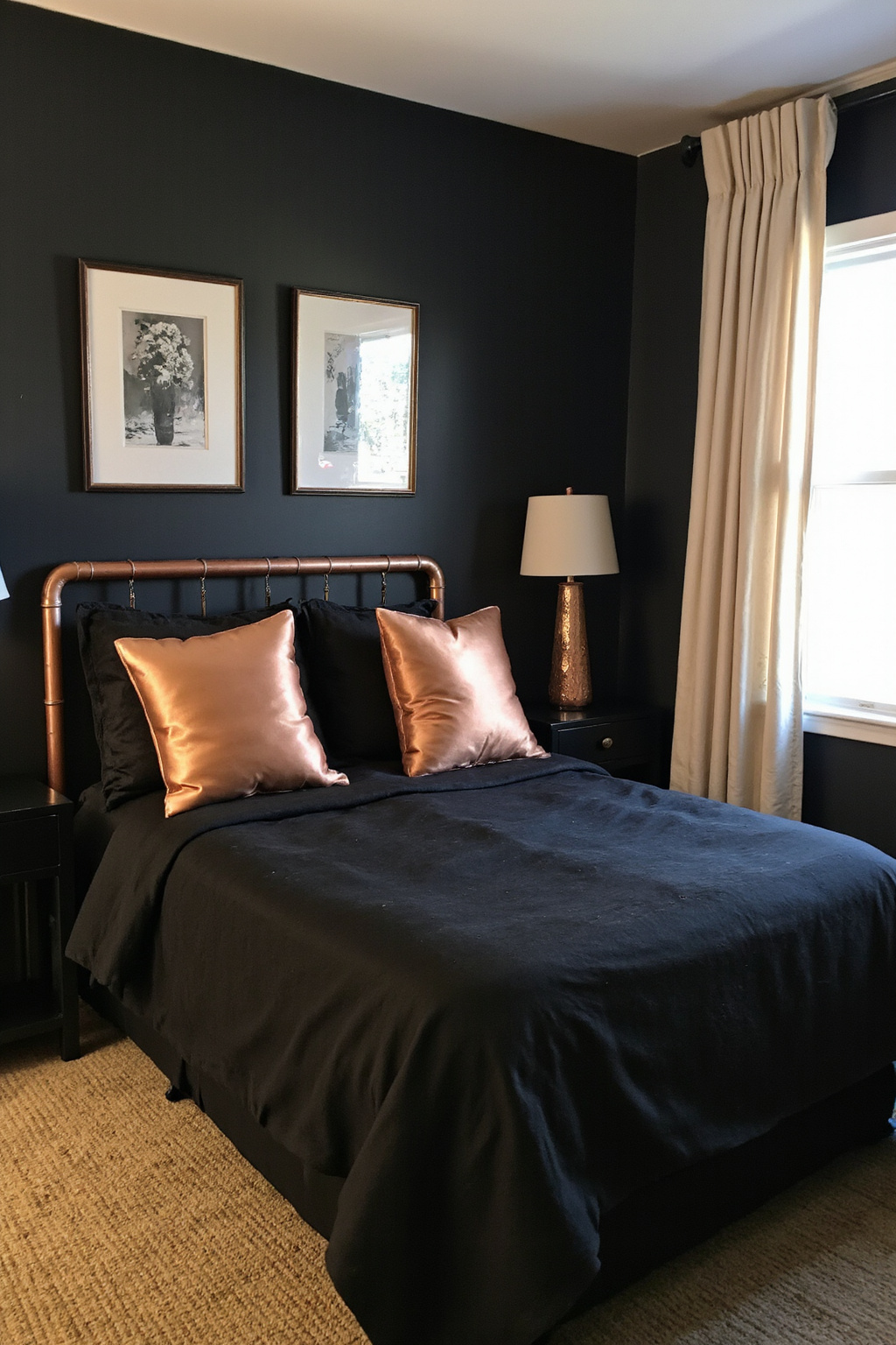 black bedroom, black bedroom ideas, black n grey bedroom ideas, black master bedrooms ideas, black room accents