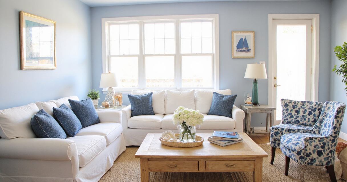 blue living room decor, blue living room, light blue living room, blue and white living room, blue living room ideas