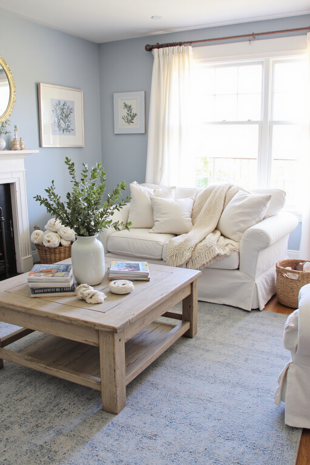 blue and white living room, blue living room decor, blue sofa living room ideas, light blue living room ideas, blue and gold living room