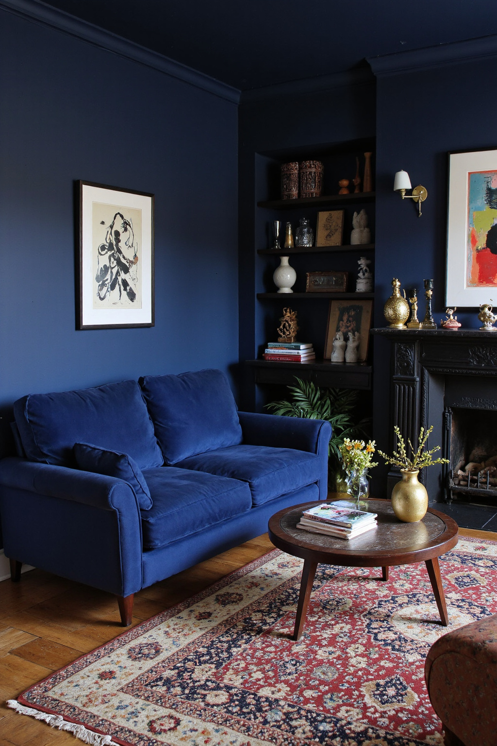blue living room decor, blue and white living room, naval blue living room, navy blue living room, gray and blue living room