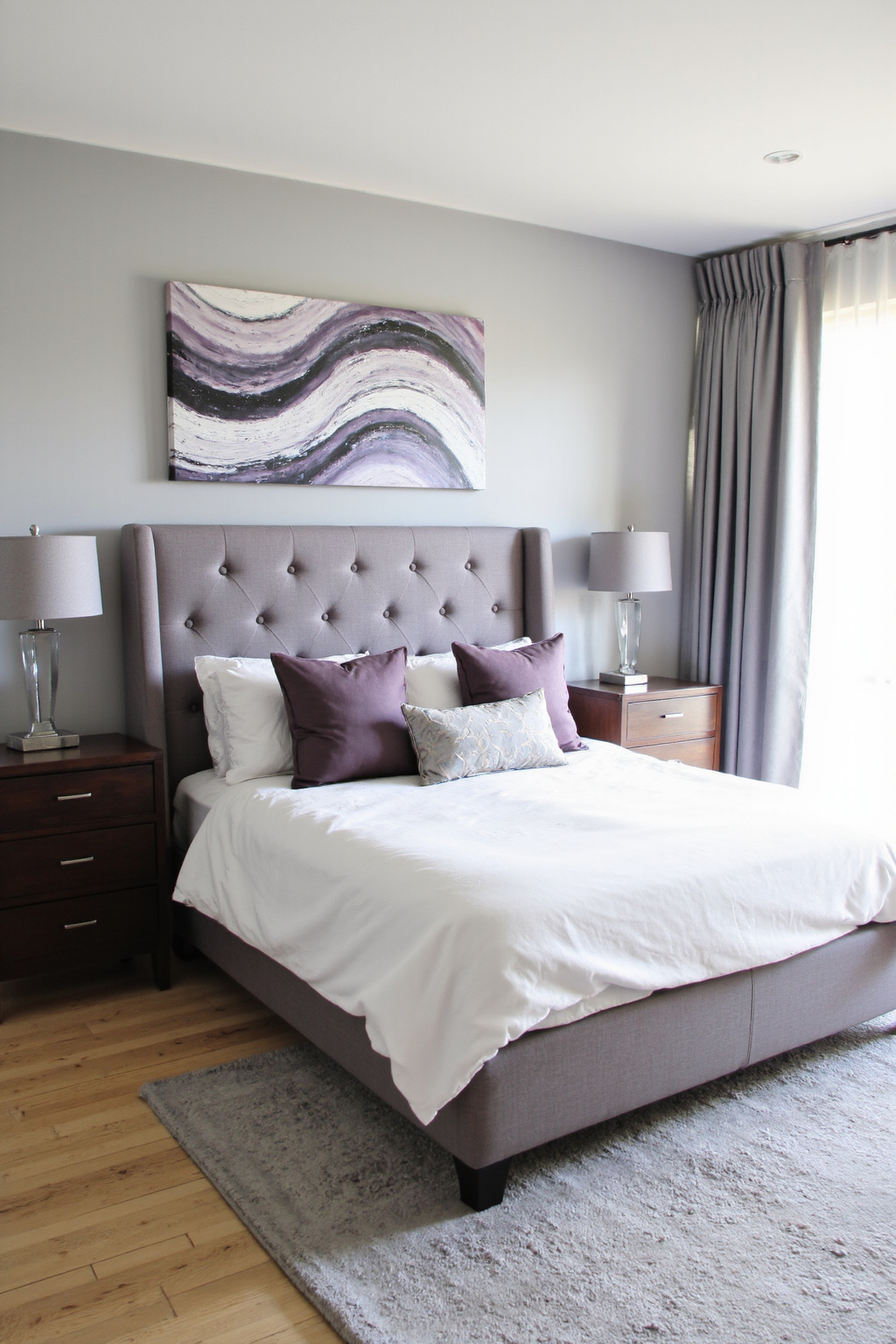 purple bedroom decor, purple bedrooms, deep purple bedroom, lavender bedroom decor ideas, purple accent wall bedroom
