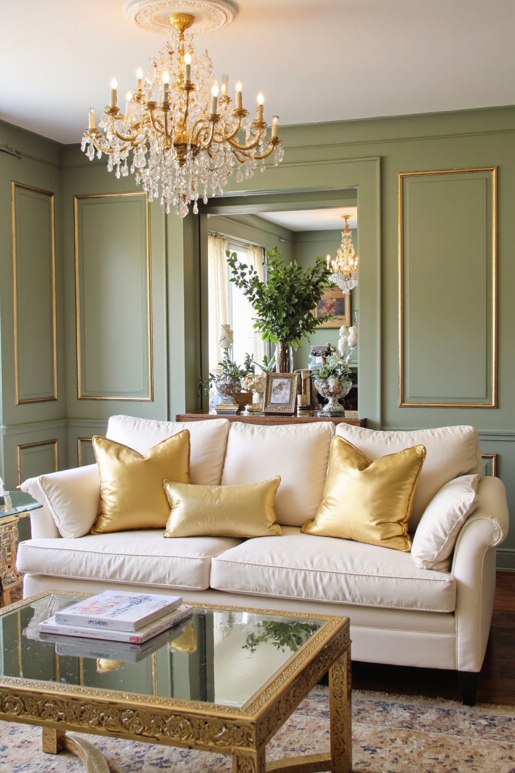 green living room decor, green living room ideas, pale green living room, modern green living room, eucalyptus green living room