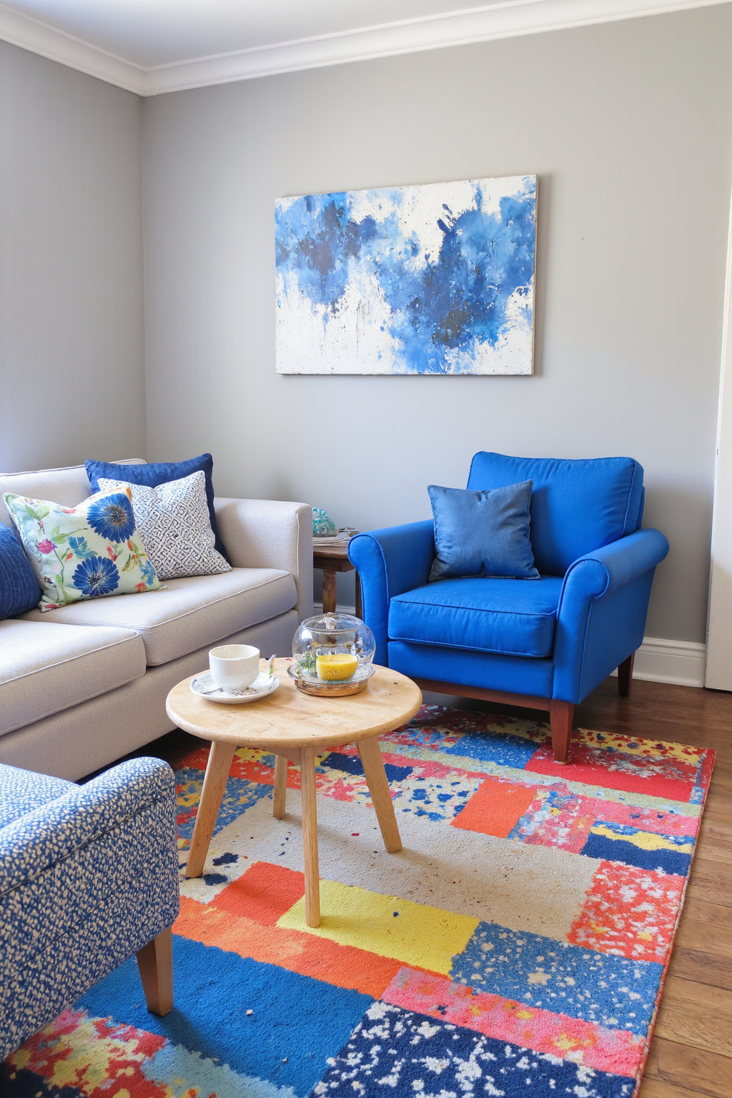 white living room, blue living room ideas, blue and white decor, living room design blue, living room white
