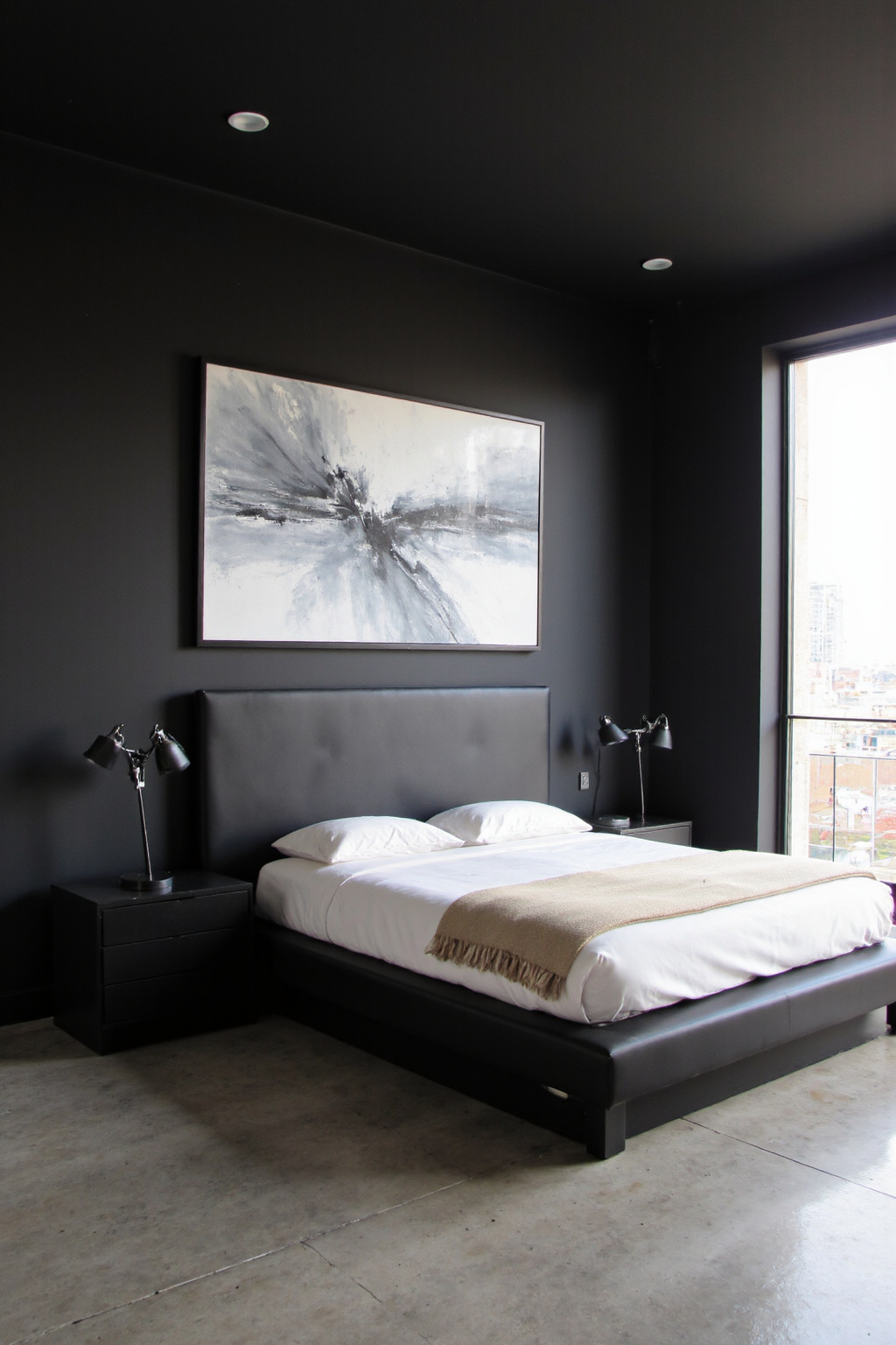 black walls bedroom, black bedroom ideas, gothic bedroom ideas, black and white bedroom ideas, black and white bedroom