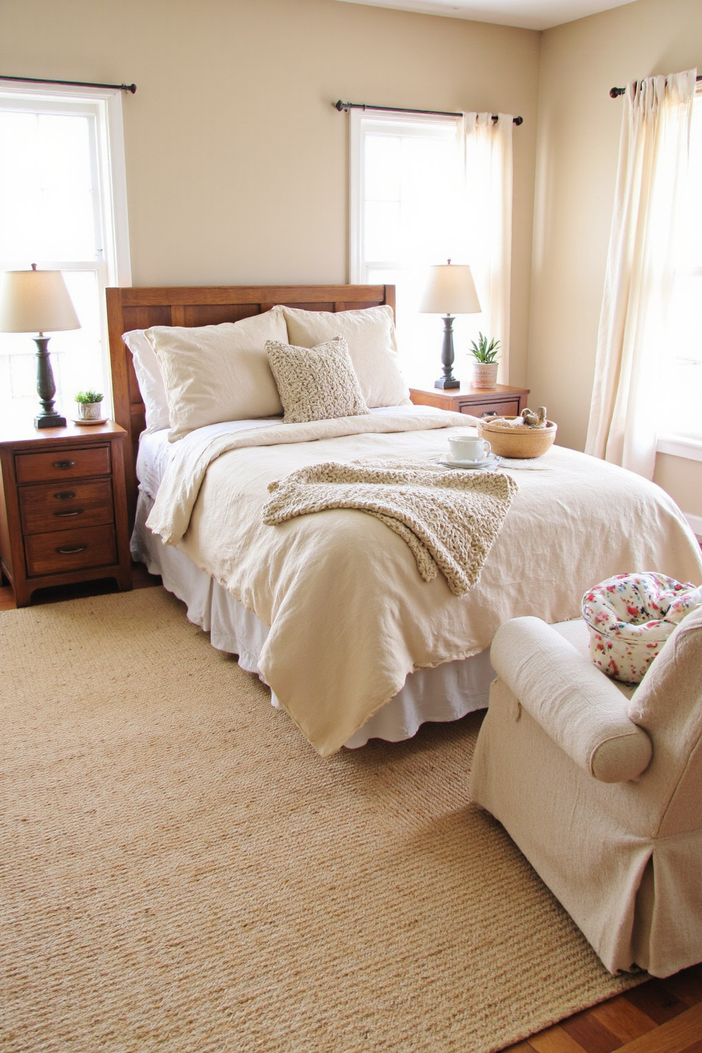 beige bedroom, beige bedroom ideas, beige attic bedroom, peaceful bedroom aesthetic, cozy beige bedroom