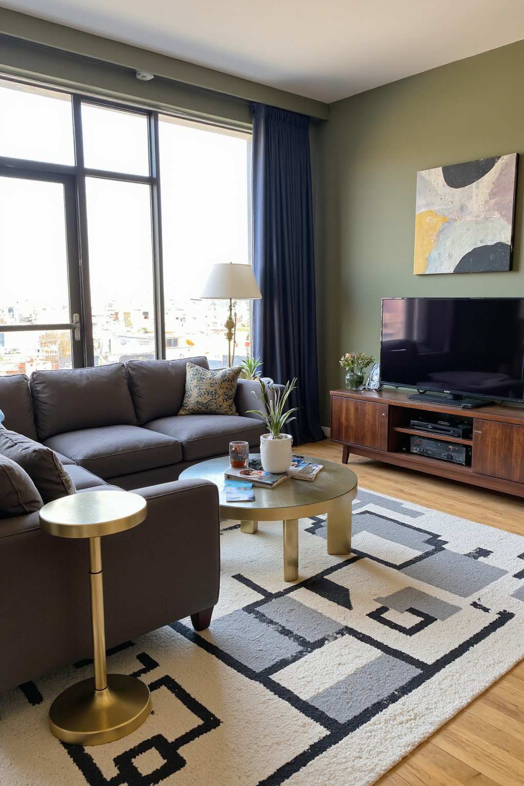 green living room ideas, green living room, pastel green living room, sage gray and white living room, navy gray sage living room