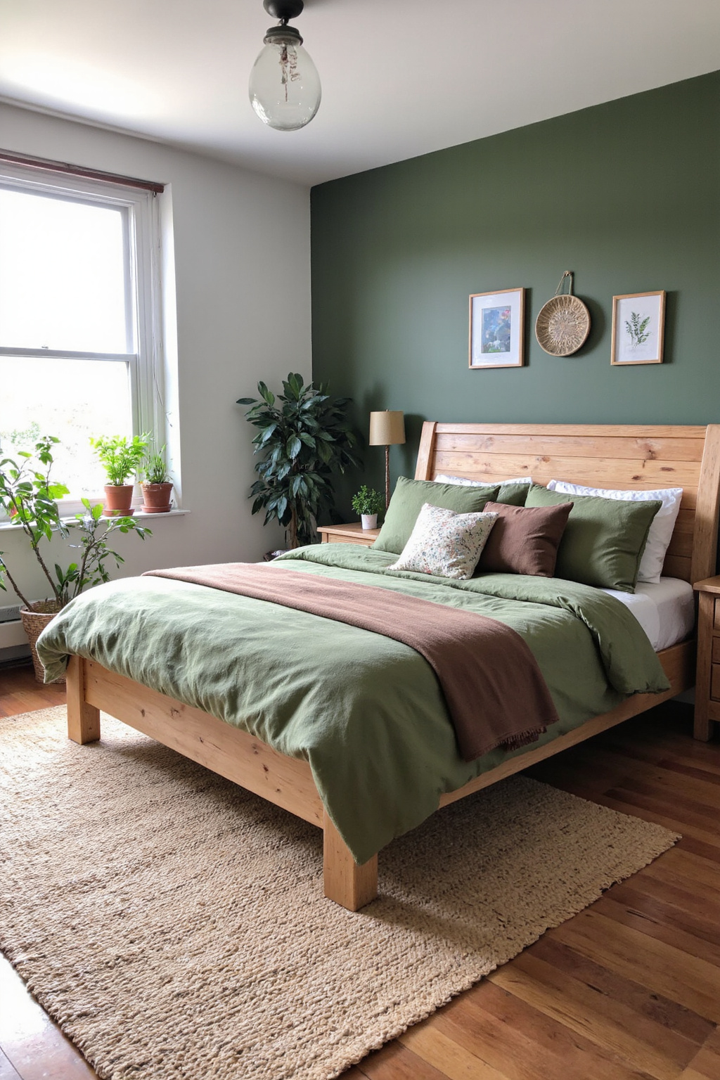 green bedroom, sage green bedroom ideas, sage wall decor bedroom, room decor ideas sage green, natural sage bedroom