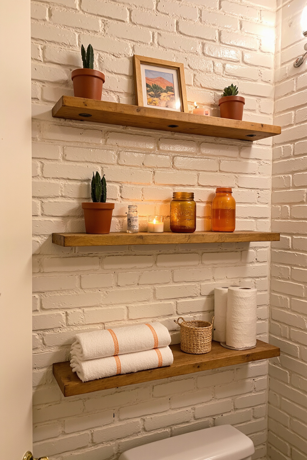 bathroom shelving ideas, bathroom shelf decor ideas, bathroom decorating, rustic bathroom shelf decor, bathroom shelves over toilet decor ideas