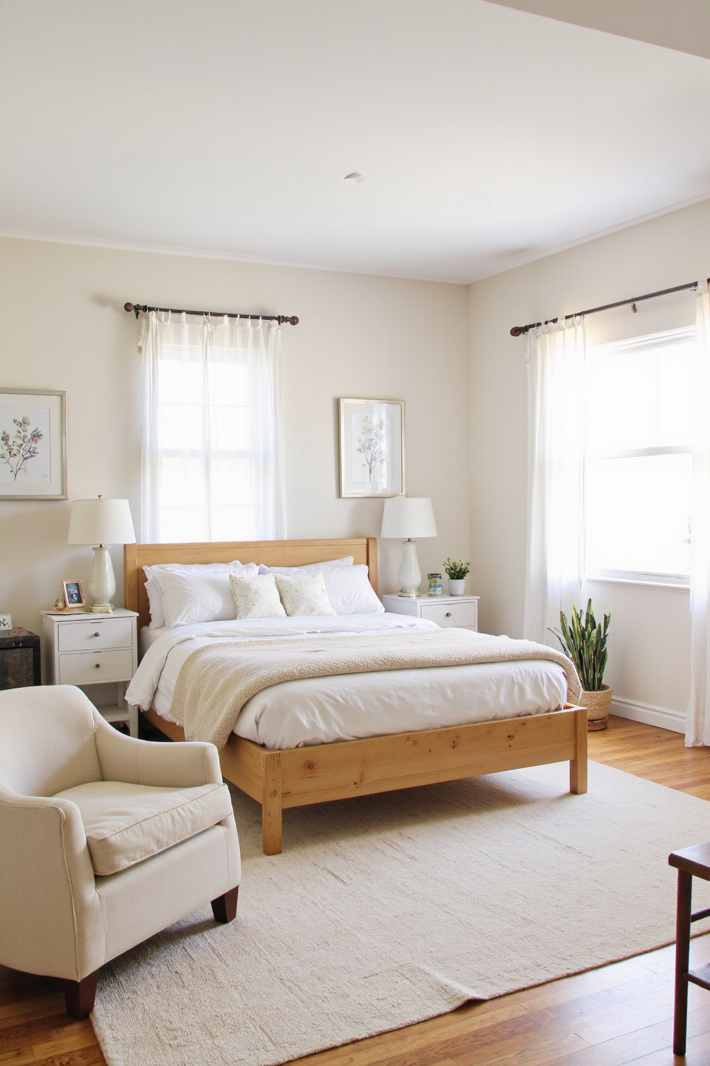 beige bedroom, beige walls bedroom, beige guest room, classy bedroom, warm beige bedroom