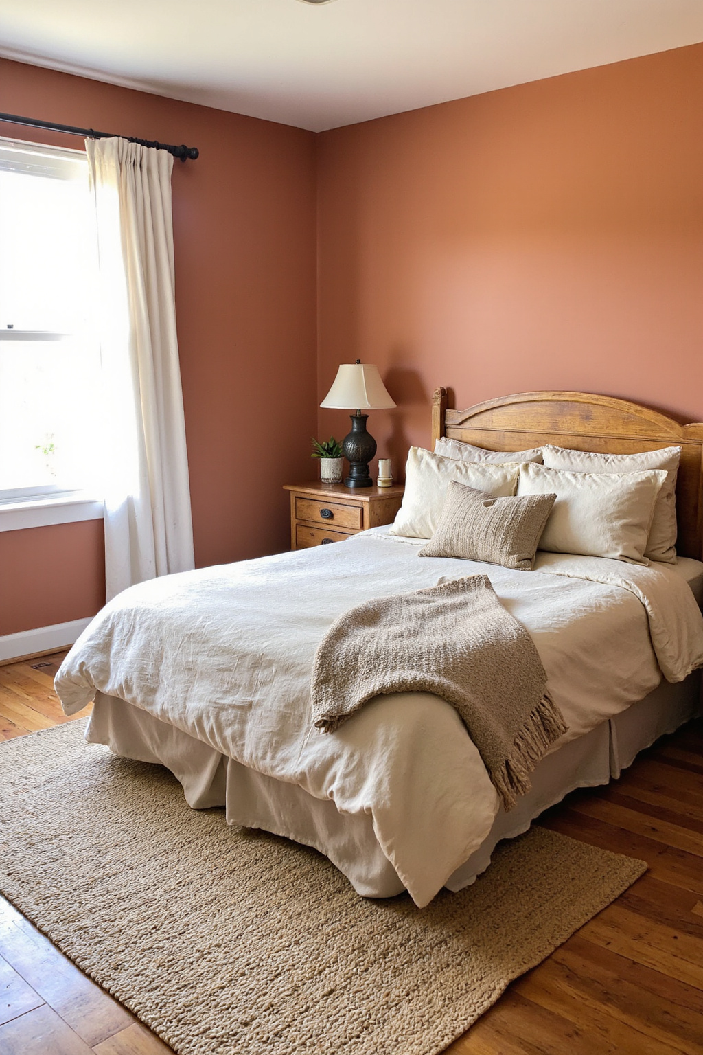 orange bedroom decor, burnt orange bedroom, bedroom color combination, bedroom colors, dusty orange bedroom