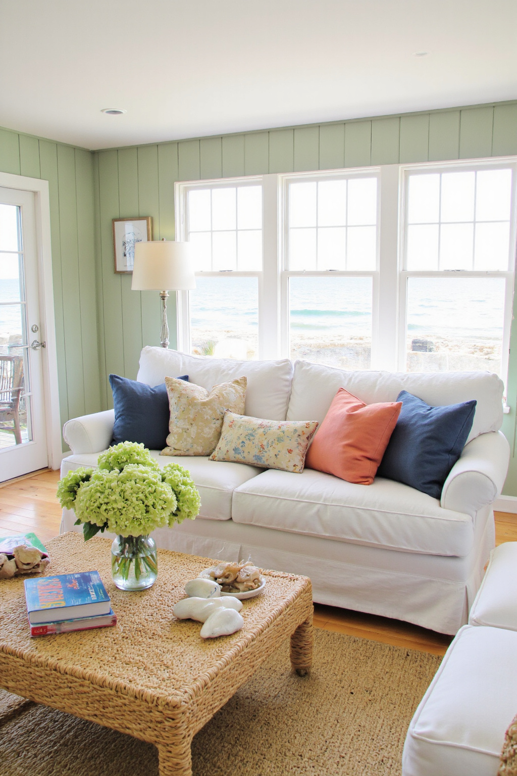 sage green living room ideas, sage living room, green walls living room, green and clay living room, sage green dining room walls