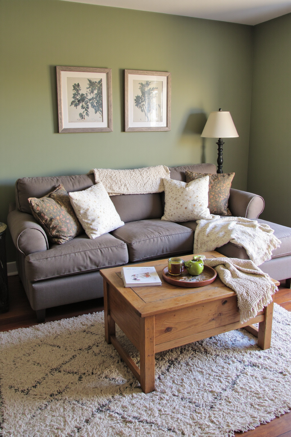 sage living room, green living room decor, living room setup, living room wall color, sage green couch living room ideas
