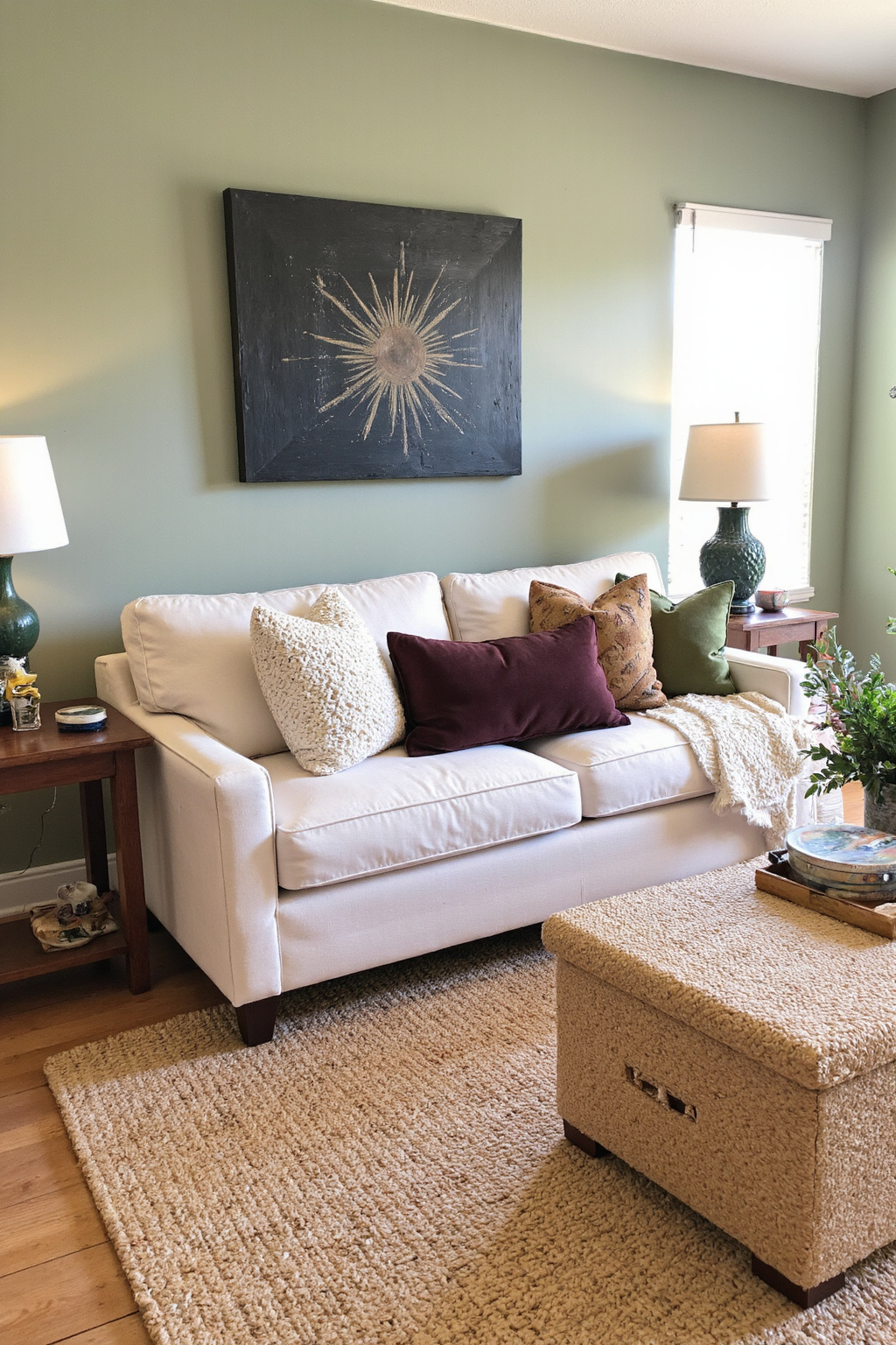 sage living room, sage green living room ideas, sage living room accents, sage green bedroom, sage green and pink living room
