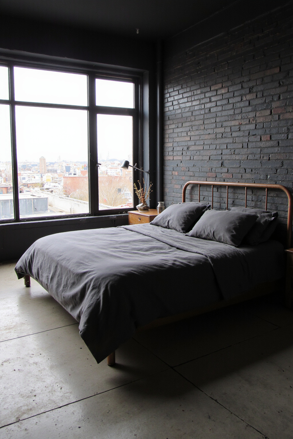 moody bedroom, black walls bedroom, boho black bedroom ideas, dark grey bedroom aesthetic, black room ideas