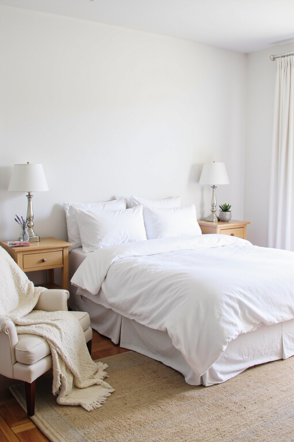 white bedroom cozy, white bed, small white bedroom, green bed bedroom ideas, white canopy bed