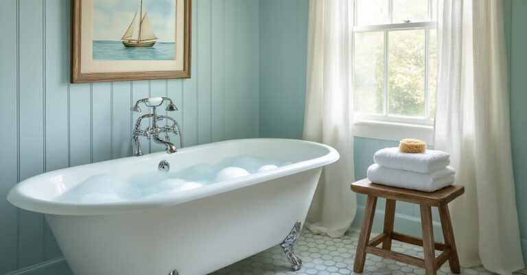 coastal bathrooms, beach house bathroom, coastal farmhouse bathroom, coastal cottage bathroom, master coastal bathroom
