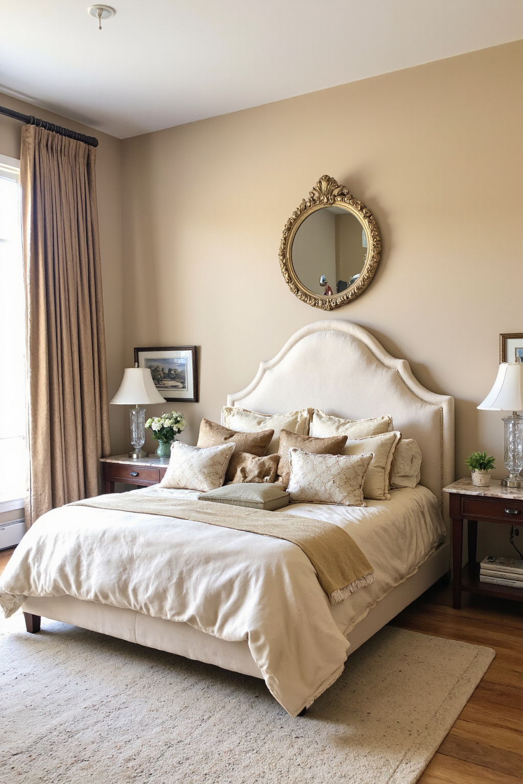 taupe bedroom ideas, taupe bedding, beige bedroom decor, beige bedroom ideas, neutral bedrooms with pop of color