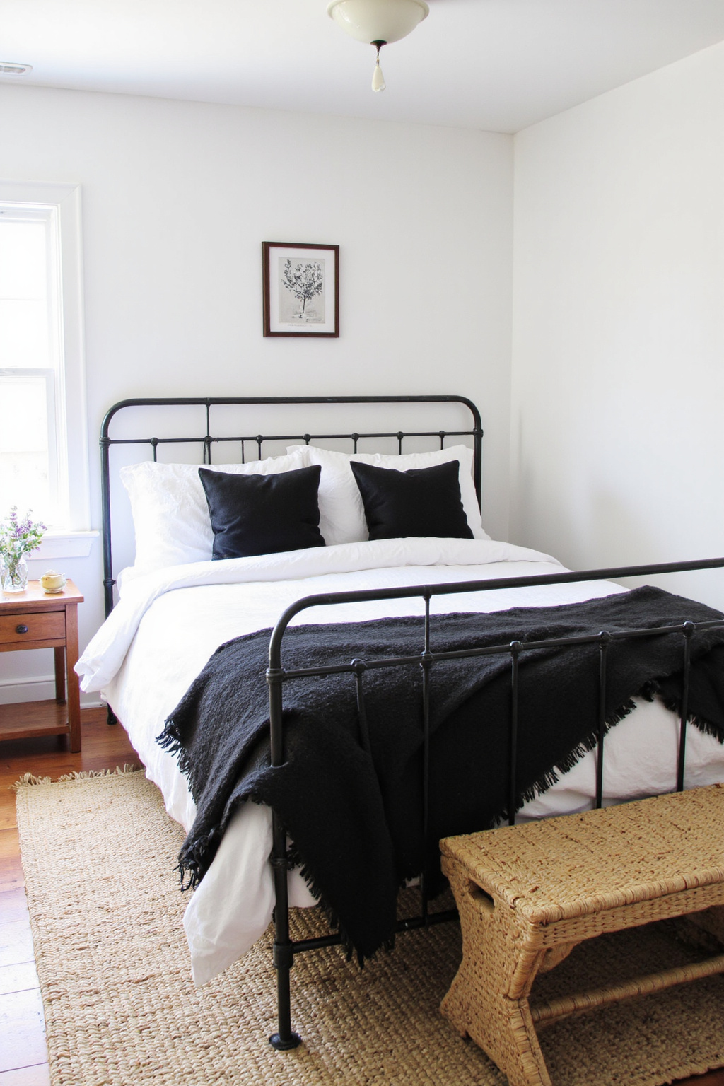 master bedrooms decor, cozy farmhouse bedroom, black bedroom, bedroom black, home staging bedroom