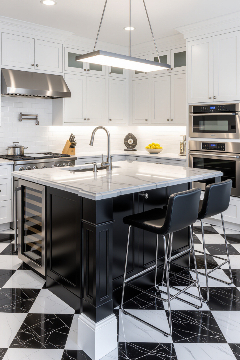 kitchen island design, dream kitchen, metal island kitchen, kitchen layout plans, kitchen plans