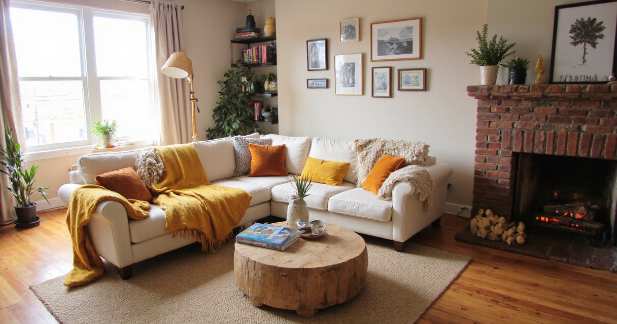 cozy living room warm, cozy living room design, cozy living rooms, earthy living room, apartment decor inspiration