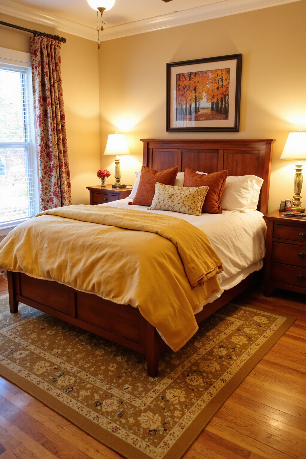 burnt orange room ideas, burnt orange bedroom, burnt orange and gold bedroom, orange bedroom decor, rustic orange bedroom
