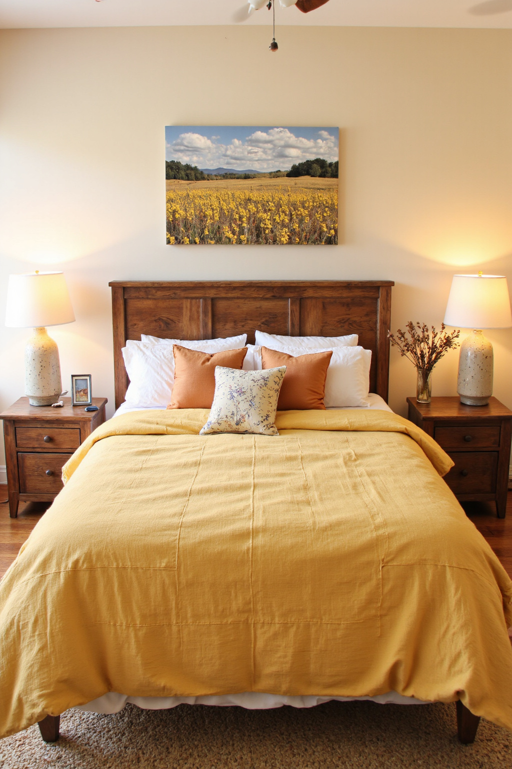 bedroom orange, burnt orange bedroom ideas, autumn bedroom aesthetic, rustic orange bedroom ideas, beige orange bedroom