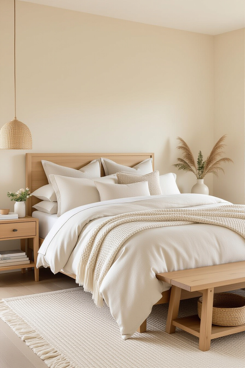 paint color inspiration, neutral paint colors, cozy beige paint colors, beige bedroom decor ideas, house color palettes