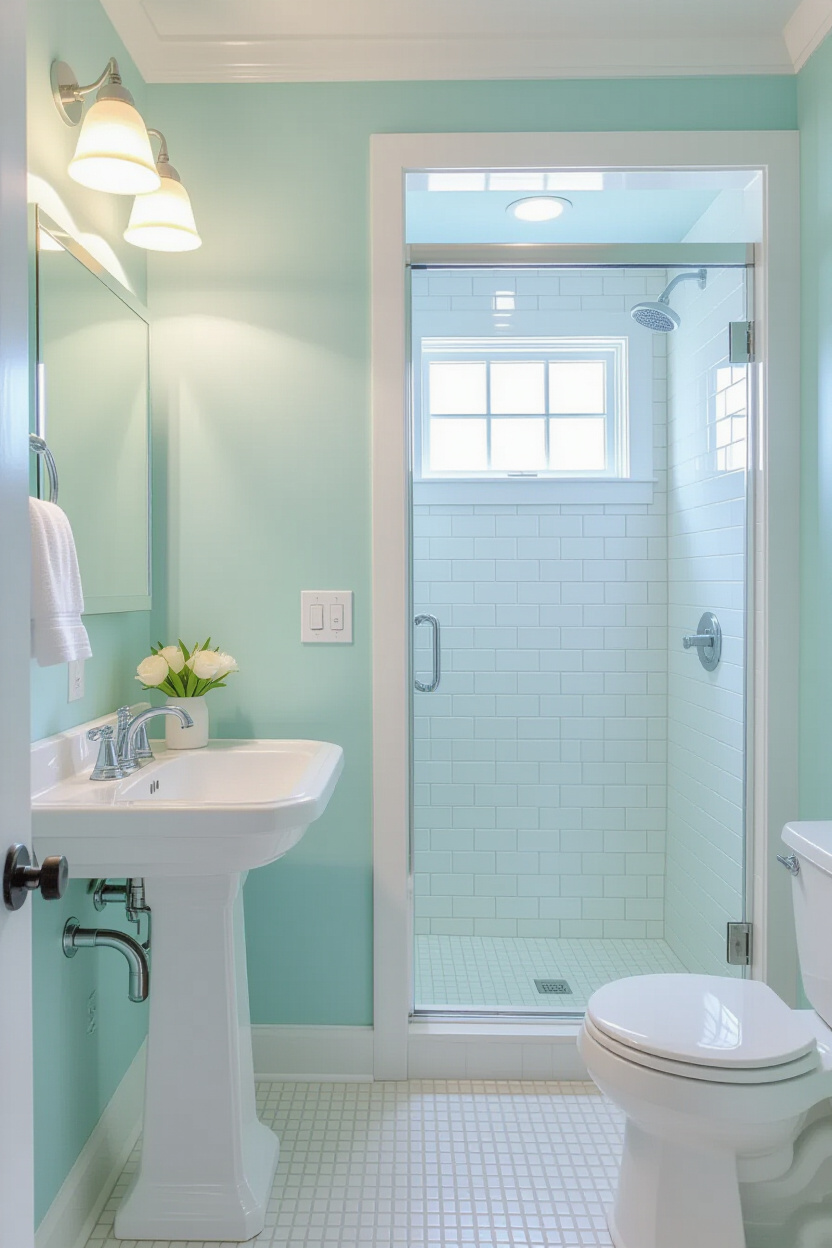 beach house bathroom, beachy bathroom, modern coastal decor bathroom, small coastal bathroom ideas, beach bungalow bathroom