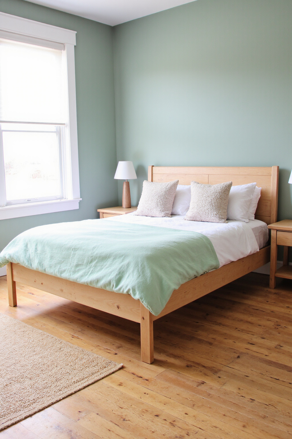 mint green rooms, mint bedroom, mint walls bedroom, fake plants bedroom aesthetic, green bedroom ideas