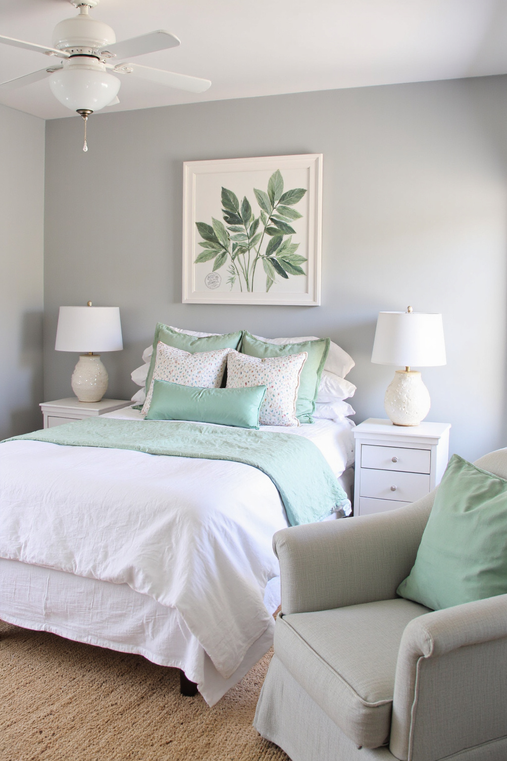 grey bedroom colors, gray paint colors, grey paint colors for bedroom, shiplap white paint color, gray accent wall bedroom