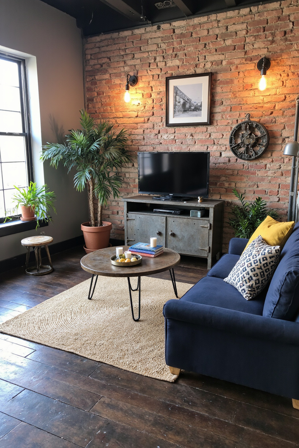 industrial living room ideas, modern industrial living room, all black living room ideas, industrial lake house decor, boho industrial living room