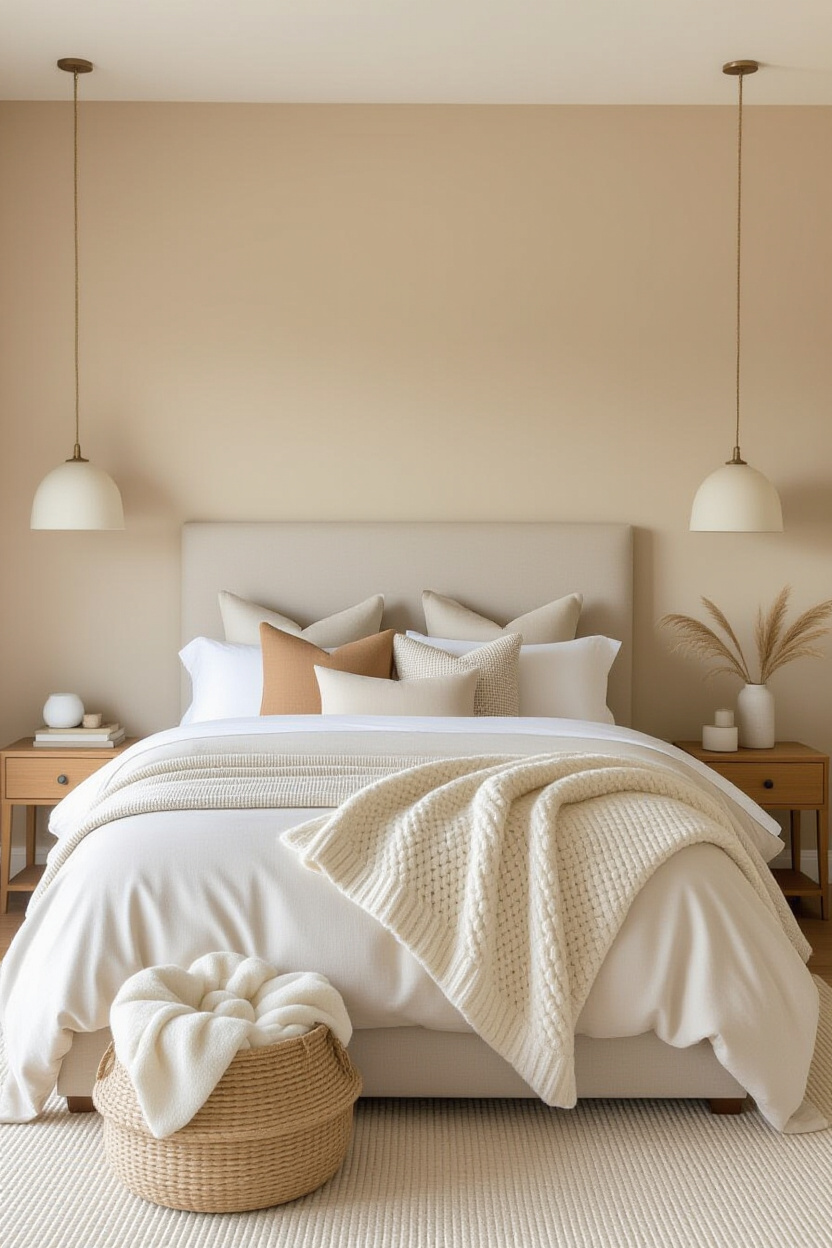 bedroom color combination, neutral paint colors, light gray and beige bedroom, family room neutral colors, neutral bedroom wall colors