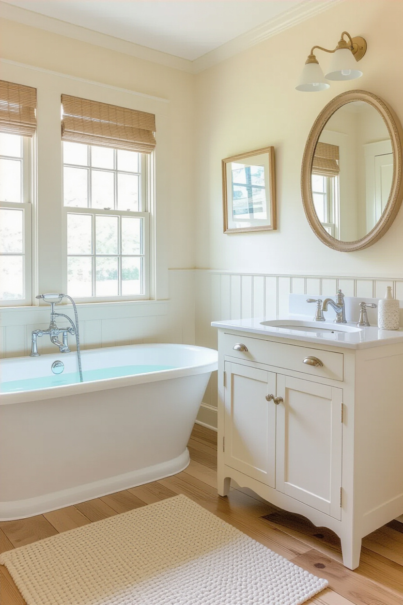 beachy bathroom, coastal cottage bathroom, bathroom decor beach coastal style, beach cottage bathroom ideas, bathroom ideas light blue