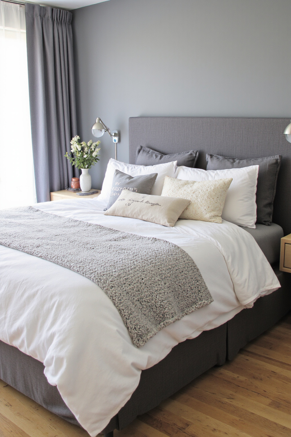 bedroom color combination, bedroom color ideas, guest bedroom colours, minimalist bedroom wall color, oak furniture bedroom ideas