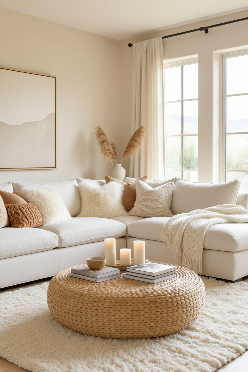 living room inspiration, living room inspo, large living room, farmhouse living room apartment, long narrow living room
