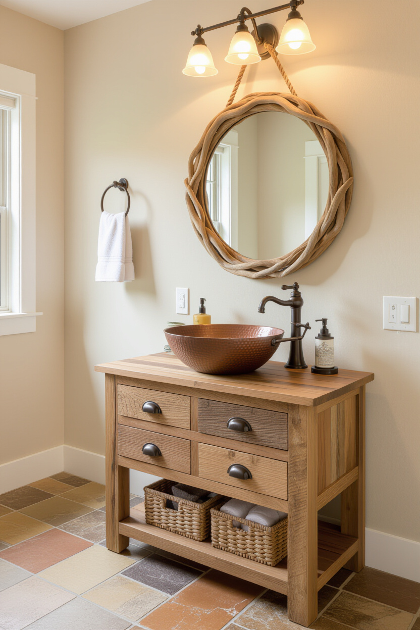 coastal farmhouse bathroom, beachy bathroom, beach cottage bathroom ideas, farmhouse coastal bathroom ideas, coastal bathroom design