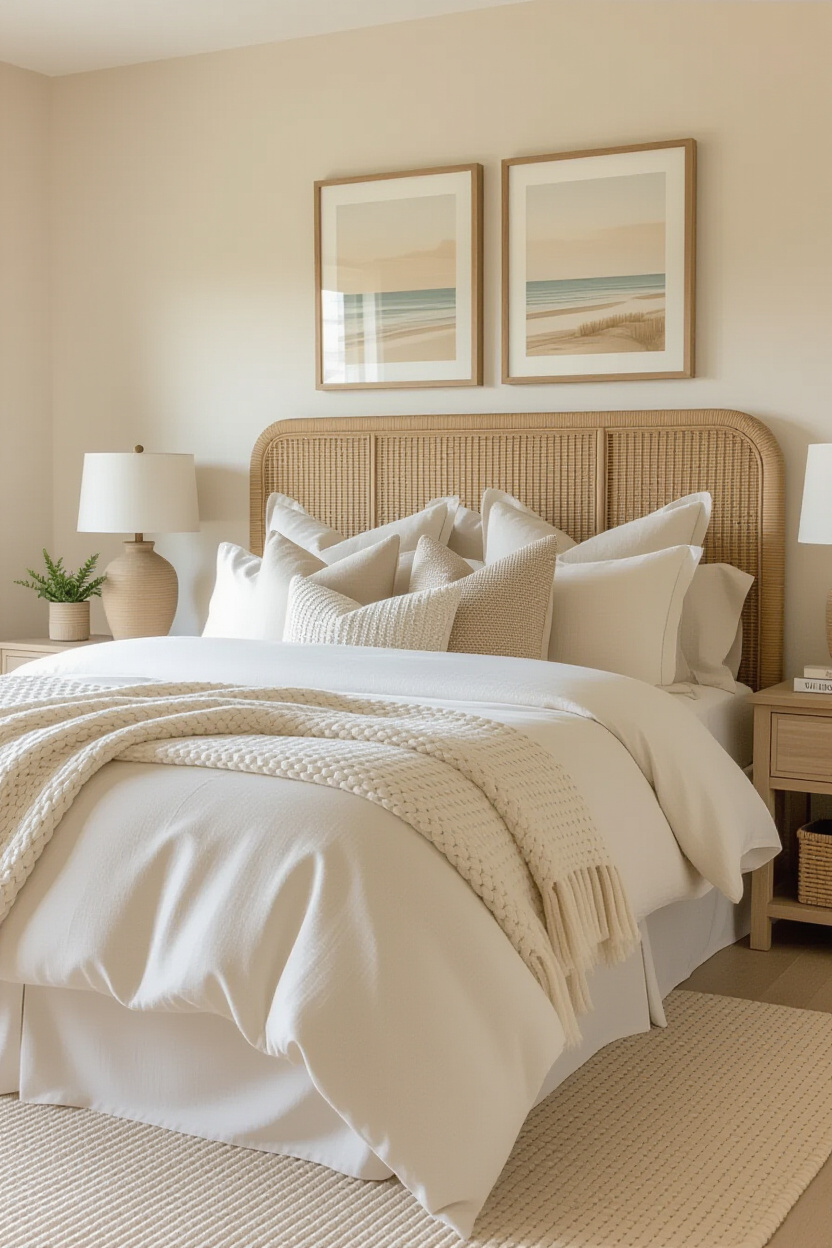 bedroom color combination, bedroom, neutral cosy bedroom ideas, house paint interior, beige tones bedroom