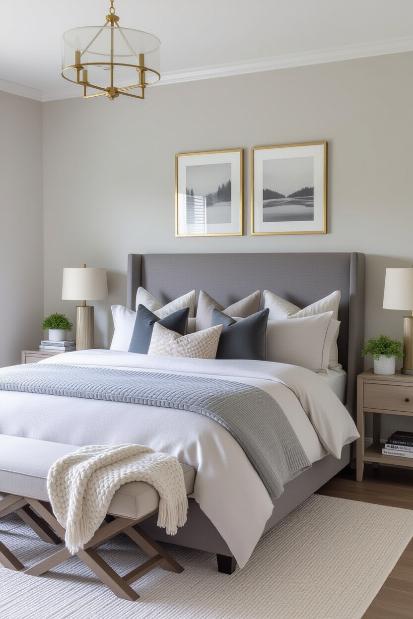 paint color inspiration, bedroom color combination, natural beige bedroom, sleek bedroom design, tan and white bedroom aesthetic
