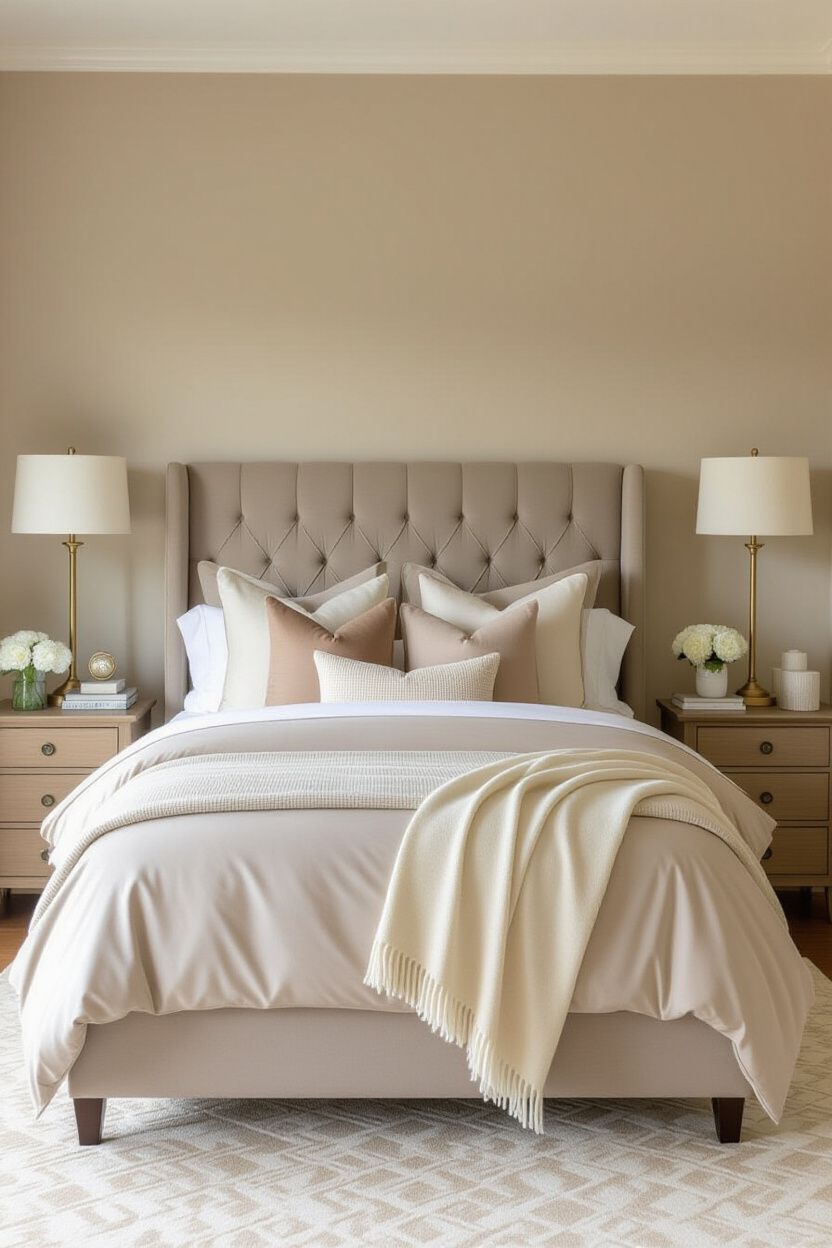 bedroom, bedroom color combination, taupe bedroom paint colors, beige bedroom decor ideas, cozy beige paint colors