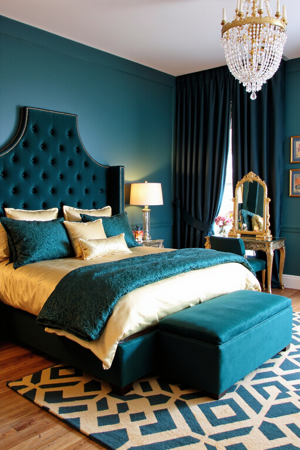 teal accent walls, dark teal bedroom ideas, dark teal bedroom ideas accent wall, teal bedroom decor, teal blue bedroom ideas