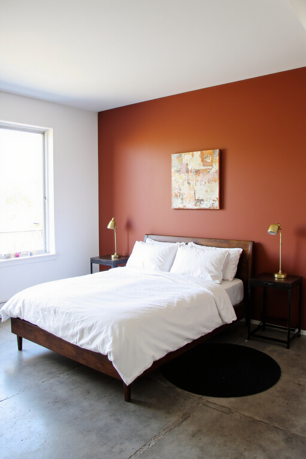 burnt orange bedroom, burnt orange bedroom ideas, burnt orange bedroom decor ideas, dark orange room aesthetic, burnt orange bedroom decor