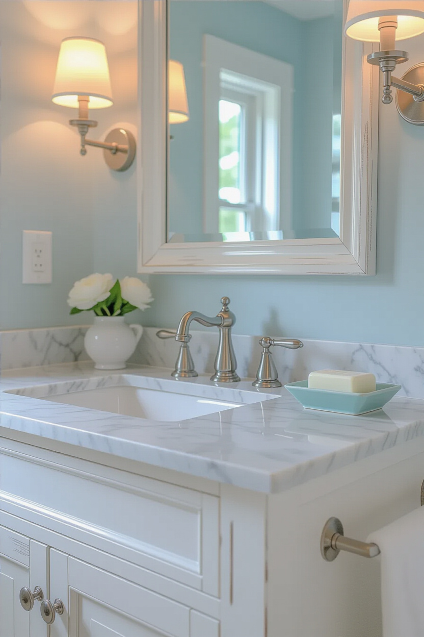beach house bathroom, beachy bathroom, small coastal bathroom, modern coastal bathroom, coastal house bathroom