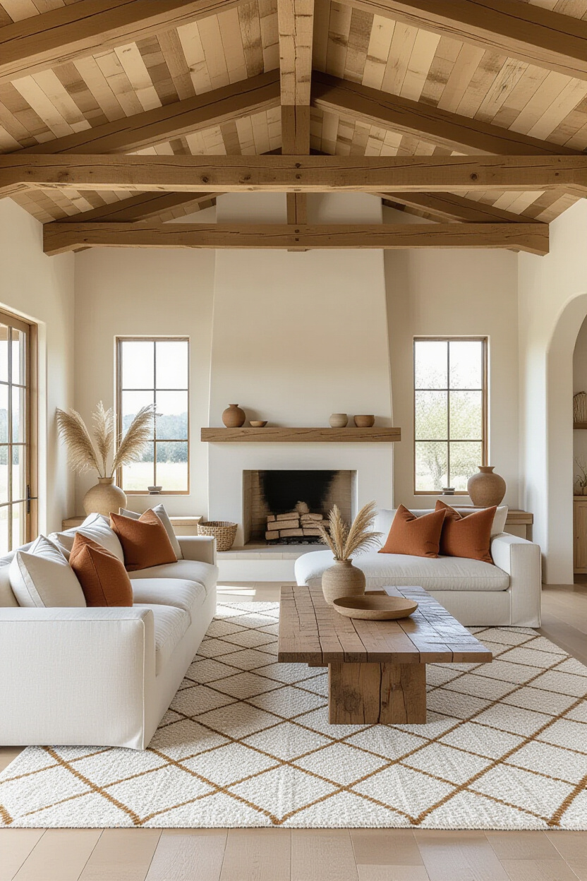 vintage earthy living room, earthy home decor, earthy sitting room, earthy decor living room, cosy open plan kitchen living room
