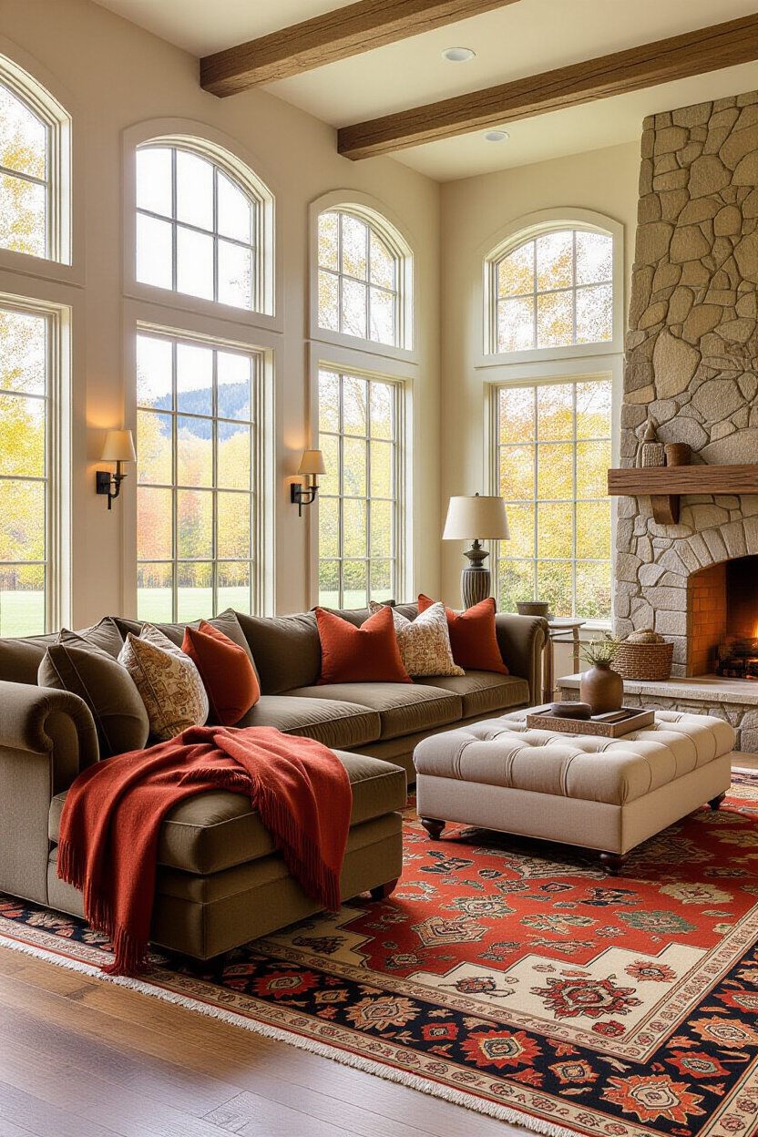 neutral living room, elegant living room, modern traditional living room, beautiful living room ideas, cozy luxury living room