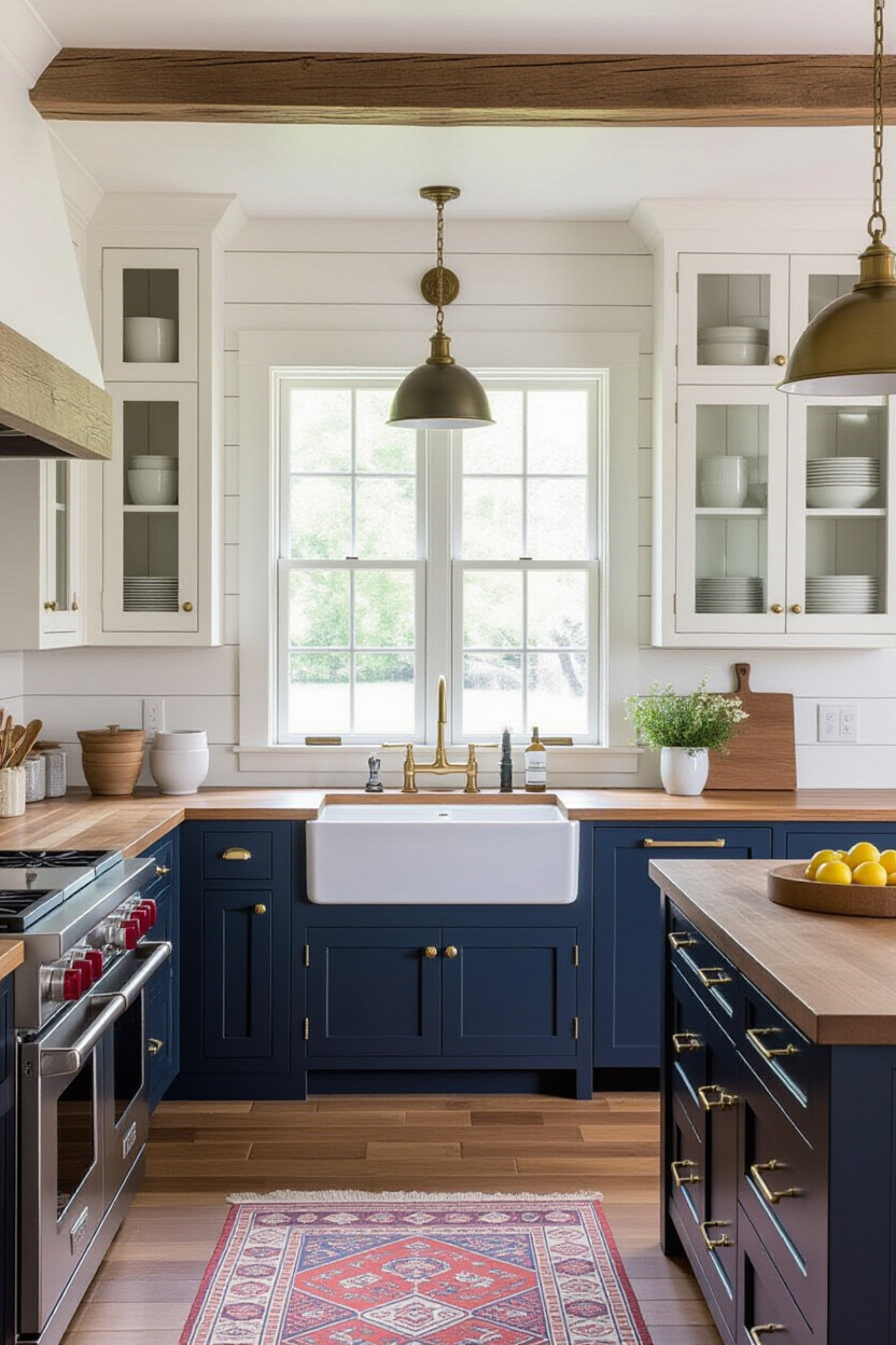 two tone kitchen cabinets, painted kitchen cabinets colors, two toned galley kitchen cabinets, natural wood and green kitchen cabinets, aged white kitchen cabinets