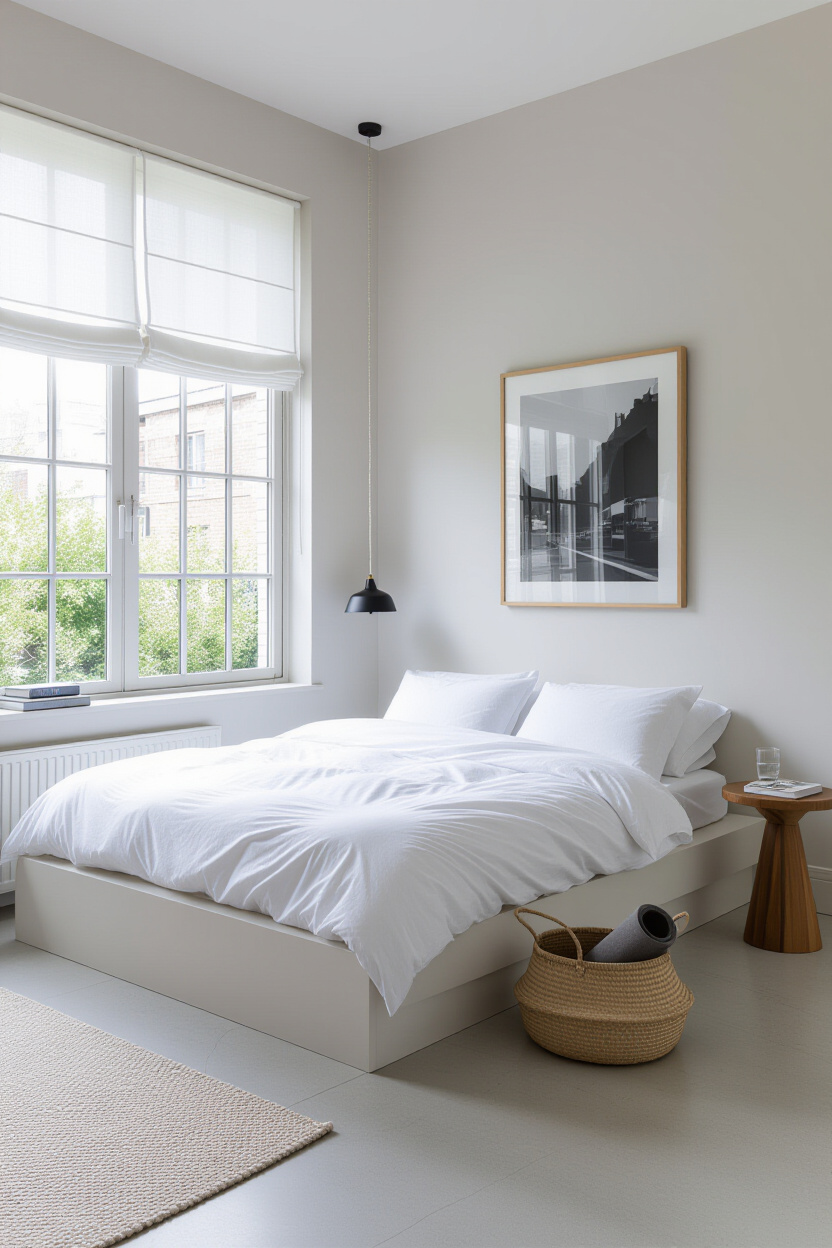 minimalist room, aesthetic bedroom, cozy minimalist bedroom, modern minimalist bedroom, minimalistic guest bedroom