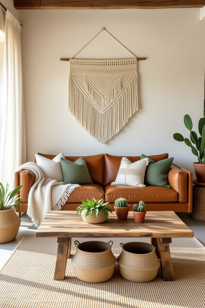 earthy retro living room, earth tone living room, earthy decor, earthy boho living room, green brown living room earth tones